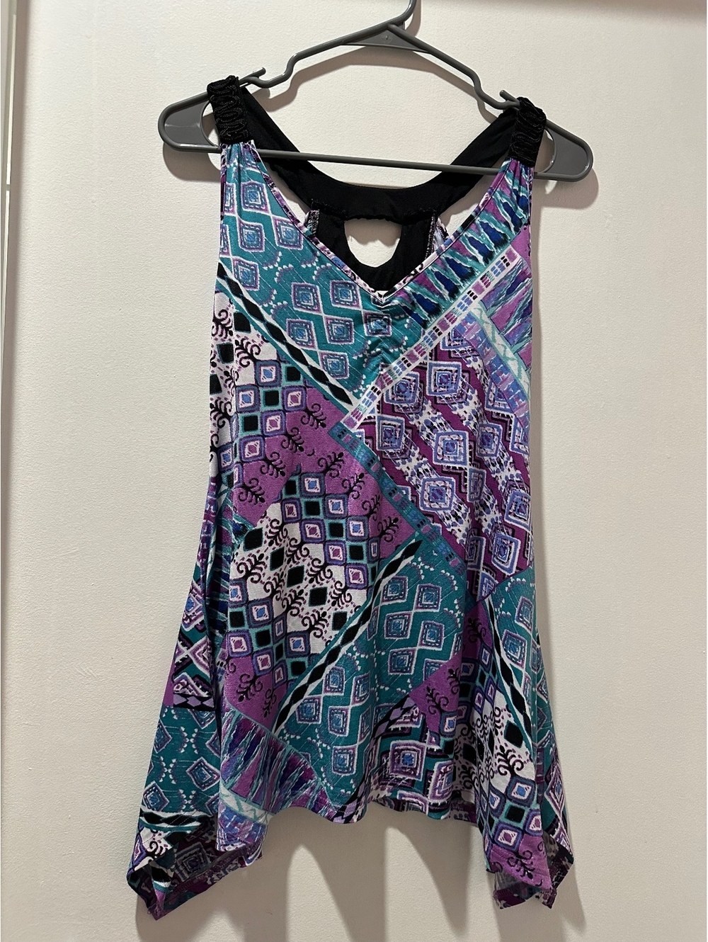 Candies Tank Top Size XS Multi-Color Geometric Print